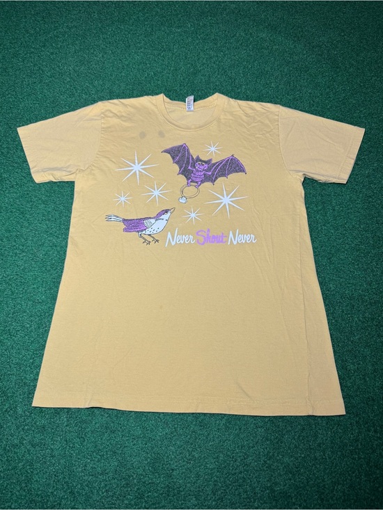 American Apparel Other - Never Shout Never Band T-Shirt Vintage Y2K Emo Alt Yellow Graphic Medium Grunge